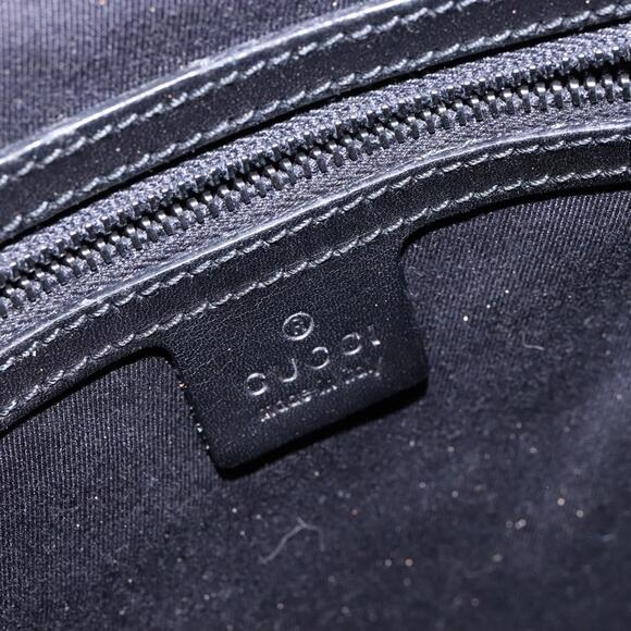 GUCCI GG Canvas Shoulder Bag Black Silver - Picture 15 of 16